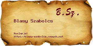 Blasy Szabolcs névjegykártya